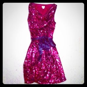 Cache sequined neck cowl dress 🎉HP x4